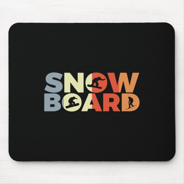 Snowboard-Enthusiasten Snowboarder Snowboarden Mousepad (Vorne)
