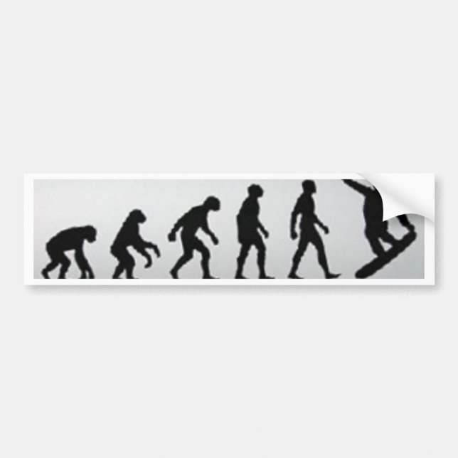 Snowboard-Evolution Autoaufkleber (Vorne)