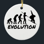 Snowboard-Evolution Keramikornament<br><div class="desc">Die Evolution des Menschen gipfelt in einem Snowboarder! Ein lustiges Geschenk für alle,  die Lieben haben,  die Pisten zu schlagen und Snowboarden zu gehen!</div>