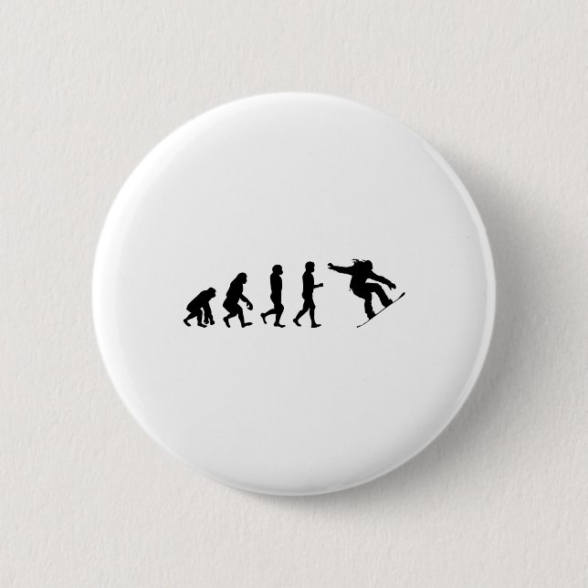 Snowboard-Evolution - Skaten Lovers Snowboarden Button (Vorderseite)