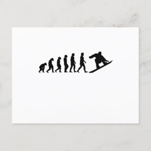 Snowboard-Evolution Snowboard-Geschenk Postkarte