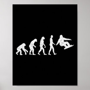 Snowboard-Evolution - Snowboarden Wintersportler Poster
