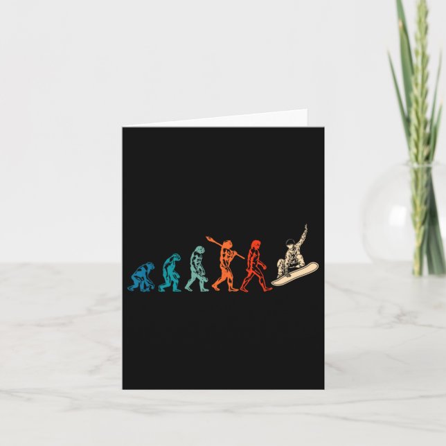 Snowboard Evolution Snowboarder Winter Snowboardin Karte (Vorderseite)