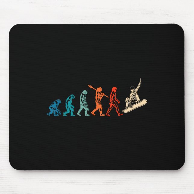 Snowboard Evolution Snowboarder Winter Snowboardin Mousepad (Vorne)