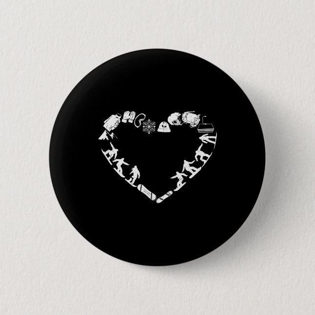 Snowboard Freeriding Design. Snowboard Snowb Button (Vorderseite)
