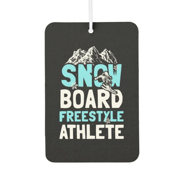 Snowboard Freestyle Athlete Autolufterfrischer (Vorderseite)