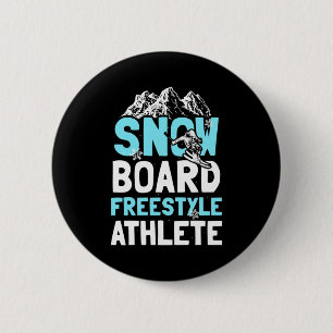 Snowboard Freestyle Athlete Button