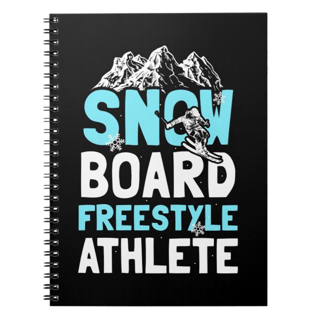 Snowboard Freestyle Athlete Notizblock (Vorderseite)