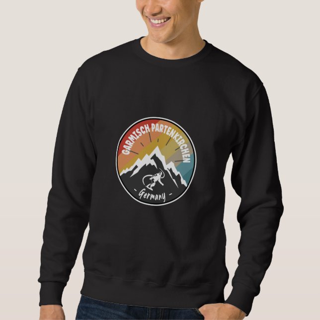 Snowboard Garmisch Partenkirchen Deutschland Sweatshirt (Vorderseite)