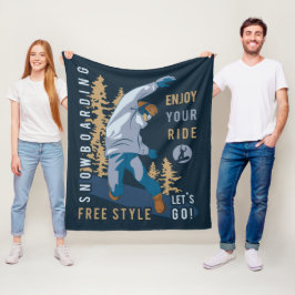 Snowboard. Genießen Sie Ihre Fahrt Fleecedecke