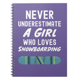 Snowboard-Geschenke für Mädchen für Kinder Winters Notizblock