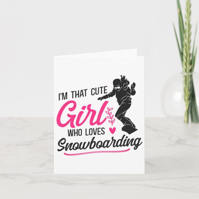 Snowboard-Girl 1 Karte (Vorderseite)