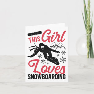 Snowboard-Girl Karte