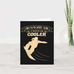 Snowboard Girl Snowboarder Tricks Karte