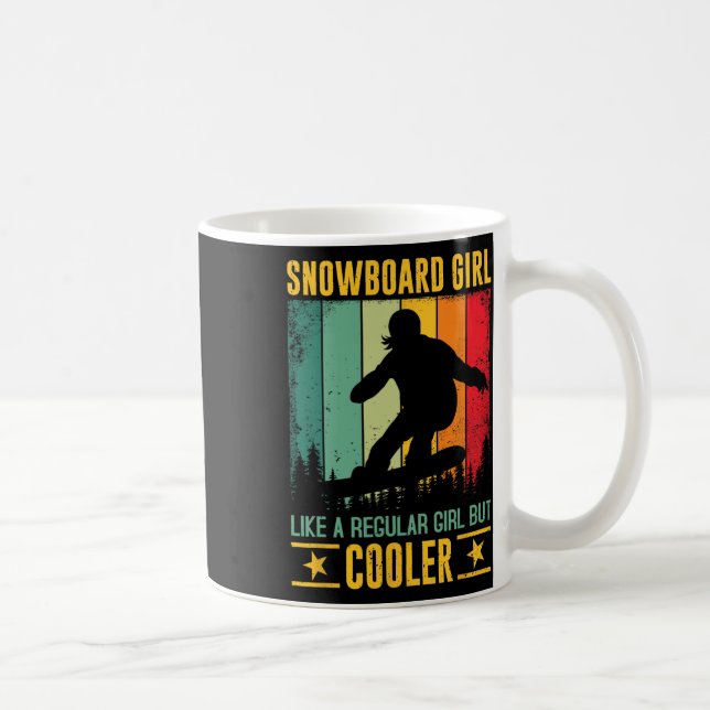 Snowboard Girl wie ein normales Mädchen, aber Cool Kaffeetasse (Rechts)