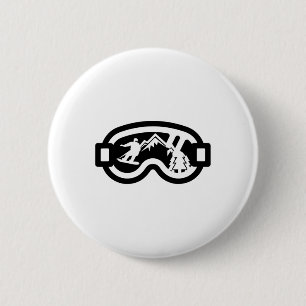 Snowboard Goggles Mountain Snowboarden Button