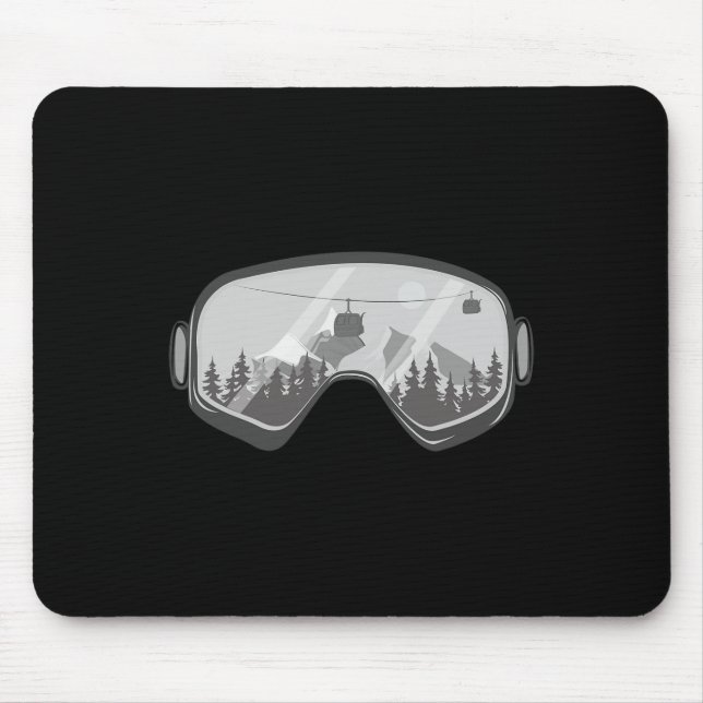 Snowboard Goggles Snowboarden Schnee Winter Snowbo Mousepad (Vorne)