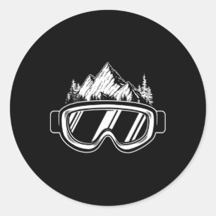 Snowboard Goggles - Wintersports Competition Snowb Runder Aufkleber