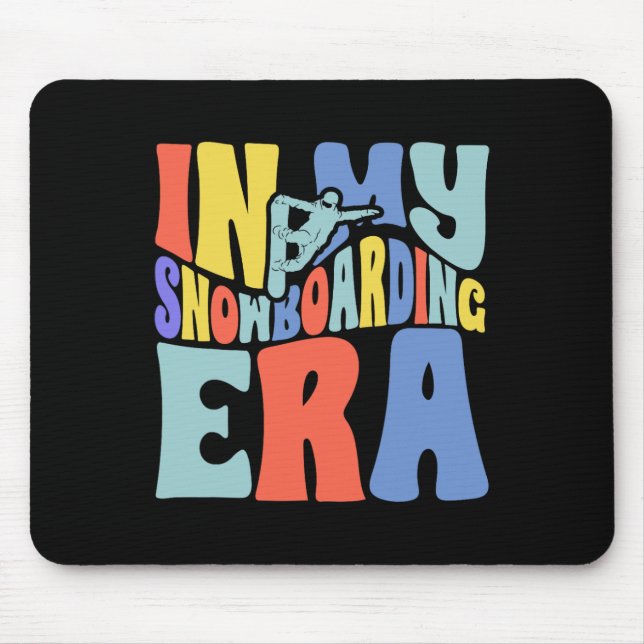 Snowboard Groovy Retro in meiner Snowboardzeit Mousepad (Vorne)