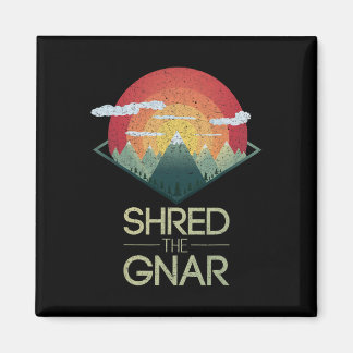 Snowboard hat das Gnar Ski Winter Mountain Geschen Magnet