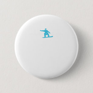 Snowboard Heartbeat Cooles Wintersportgeschenk Button