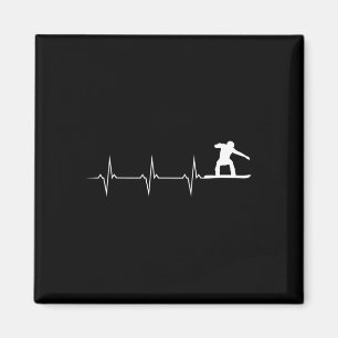 Snowboard Heartbeat - Snowboard Magnet