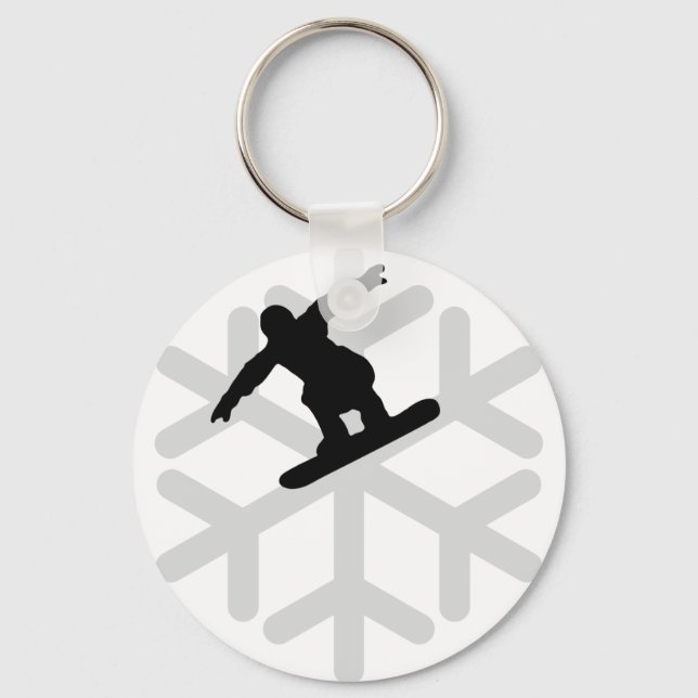 Snowboard-Ikone Schlüsselanhänger (Vorderseite)