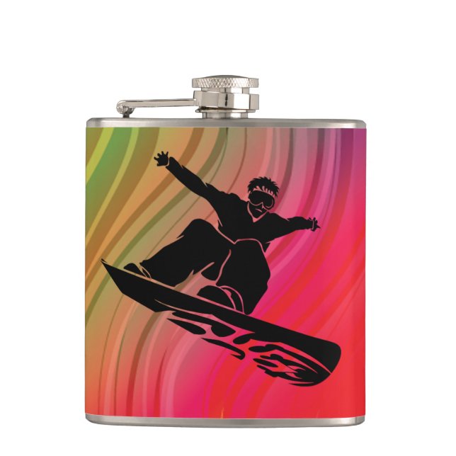 Snowboard Jump Flachmann (Vorderseite)