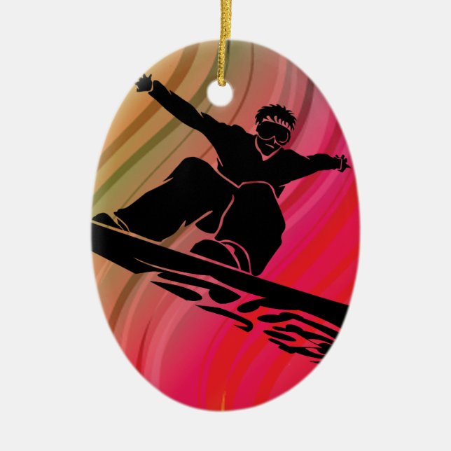 Snowboard Jump Keramikornament (Vorne)