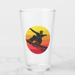 Snowboard Jump Retro Glas