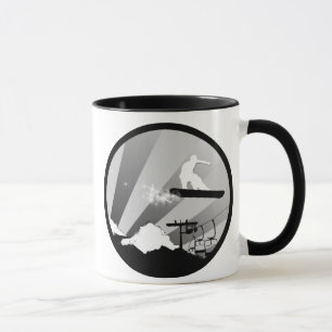 Snowboard. Kreis. Tasse