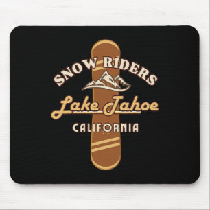 Snowboard Lake Tahoe California Snowboarding Winde Mousepad