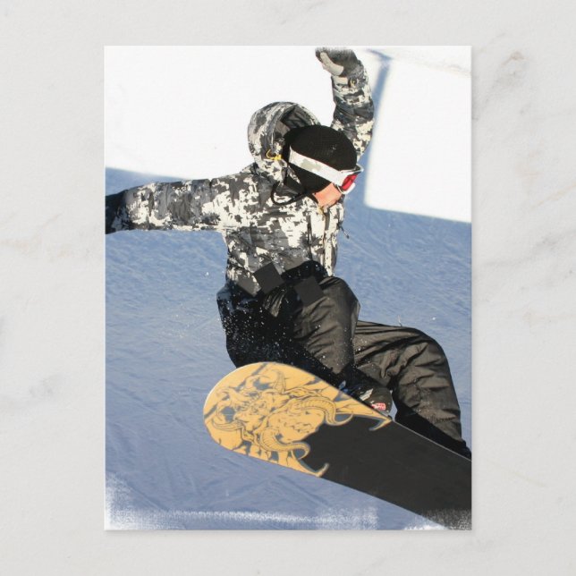 Snowboard Launch Postkarten (Vorderseite)