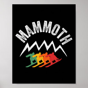 Snowboard Mammoon Lake Cool California Pro Snowboa Poster