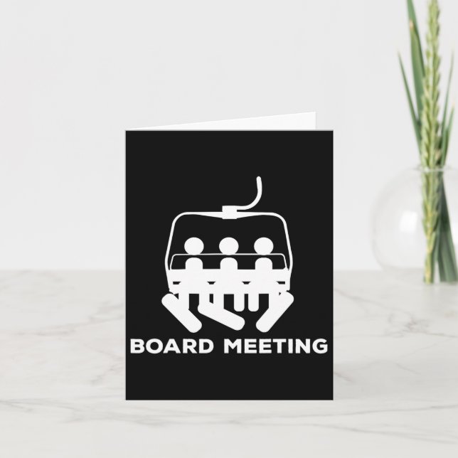 Snowboard Meeting Gift - Snowboarden Holiday Skii Karte (Vorderseite)
