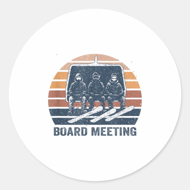 Snowboard Meeting Snowboarding Vacation Skiing  Runder Aufkleber (Vorderseite)