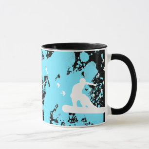 snowBOARD mit Vögeln Tasse