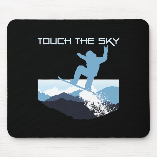 Snowboard Mountain Snowboarden Freestyle Touch Mousepad (Vorne)