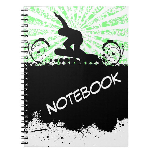 Snowboard-Notebook Notizblock (Vorderseite)