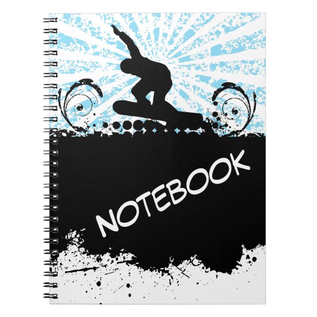 Snowboard-Notebook Notizblock (Vorderseite)