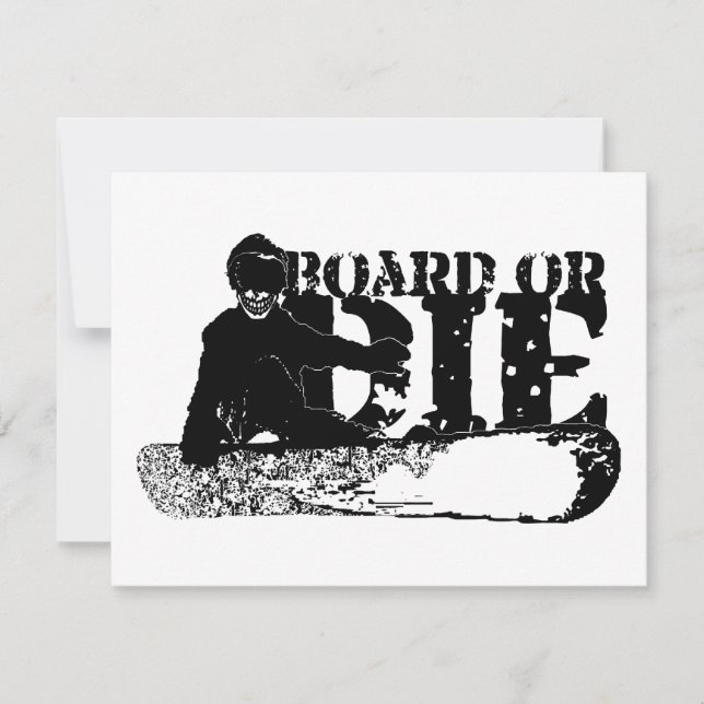 Snowboard ODER DIE Einladung (Vorderseite)
