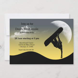 Snowboard-Party Einladung