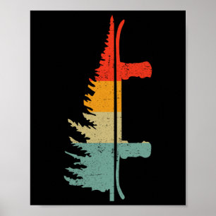 Snowboard Pine Tree - Snowboarden Snowboarder Win Poster
