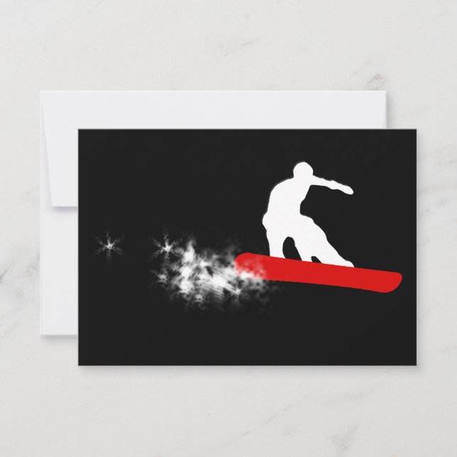 Snowboard : Powderpfad Einladung (Vorderseite)