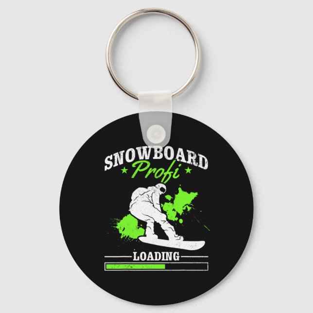 Snowboard Profi Loading I Freestyle Snowboard Schn Schlüsselanhänger (Vorderseite)