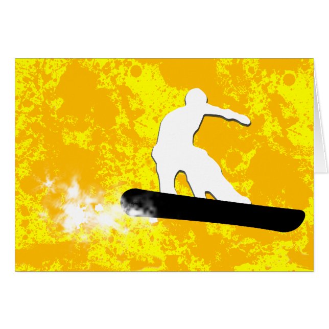 Snowboard. Pulverschnee. (Vorderseite (Horizontal))