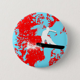 Snowboard. Pulverschnee. Button