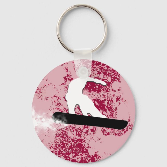 Snowboard. Pulverschnee. Schlüsselanhänger (Vorderseite)