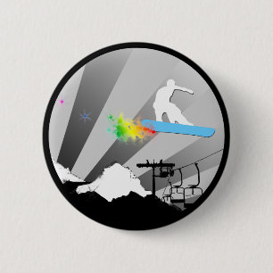 Snowboard. Pulverspur Button