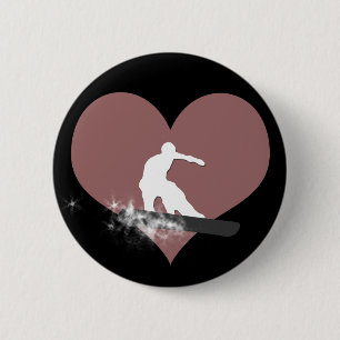 Snowboard. Pulverspur Button